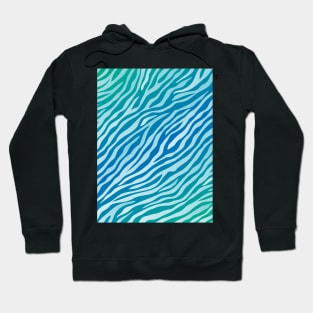 Savage Blue Green Tiger Pattern Animal Print Wild Safari Hoodie